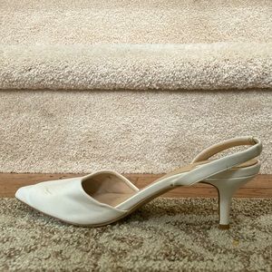 Kitten heels in White, barely worn